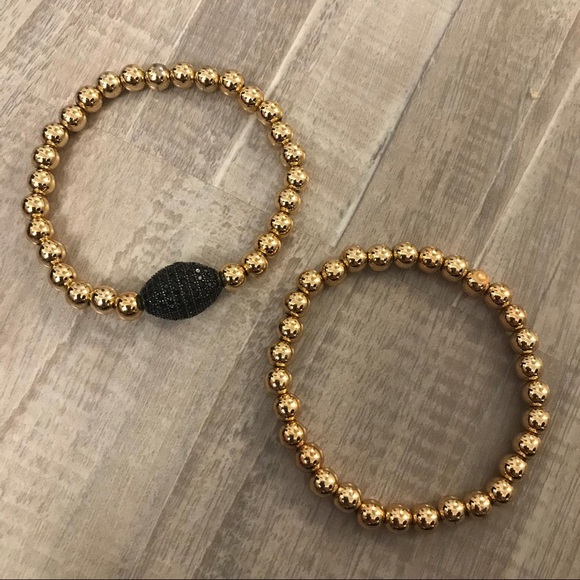 2PC Golden Stretchable Bracelet - Picture 6 of 7